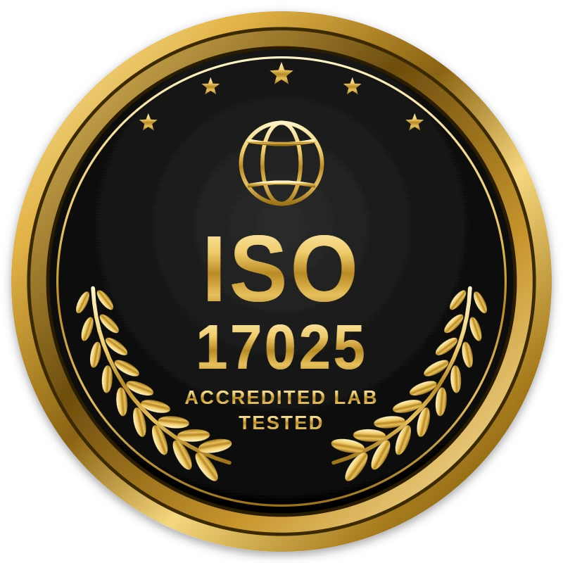 ISO 17025 accredited lab tested seal