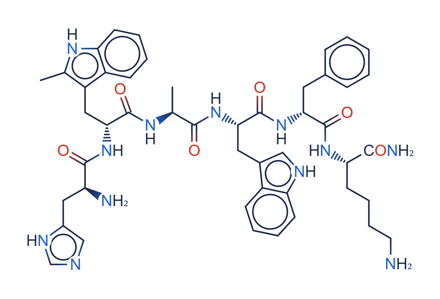Chemical structure of Hexarelin (examorelin)