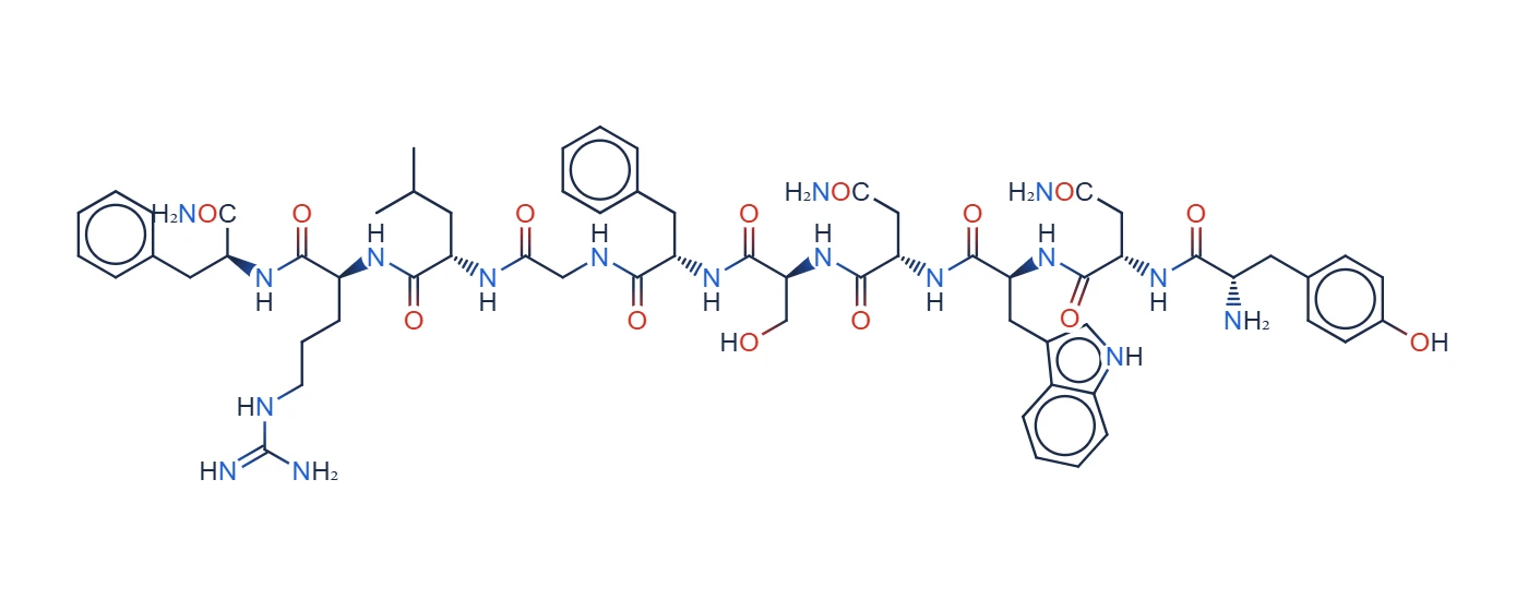Chemical structure of Kisspeptin-10 (metastin 45-54)