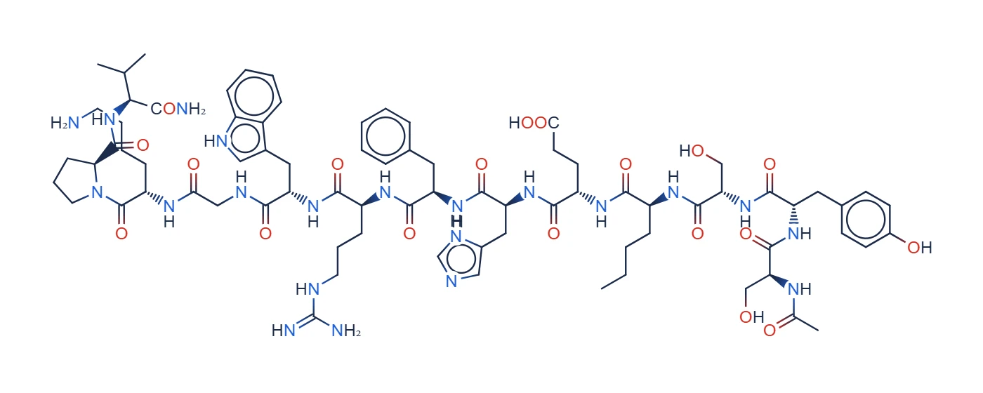 Chemical structure of Melanotan I (afamelanotide)