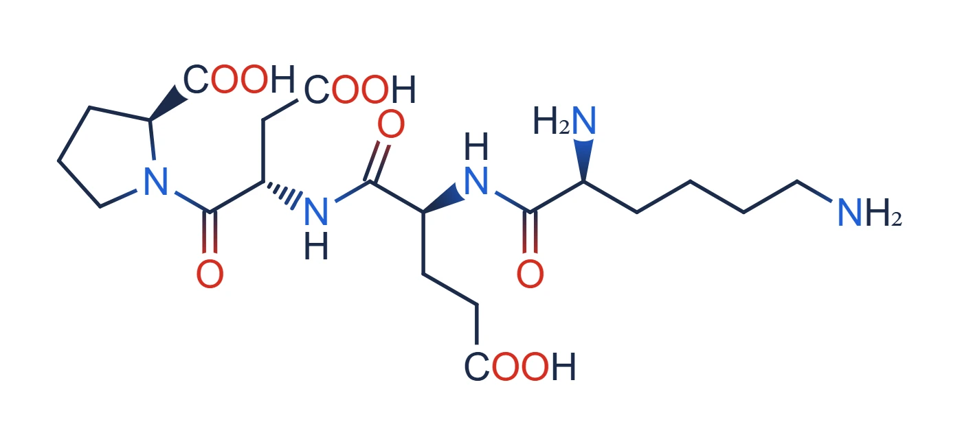 Chemical structure of Prostamax (KEDP tetrapeptide)