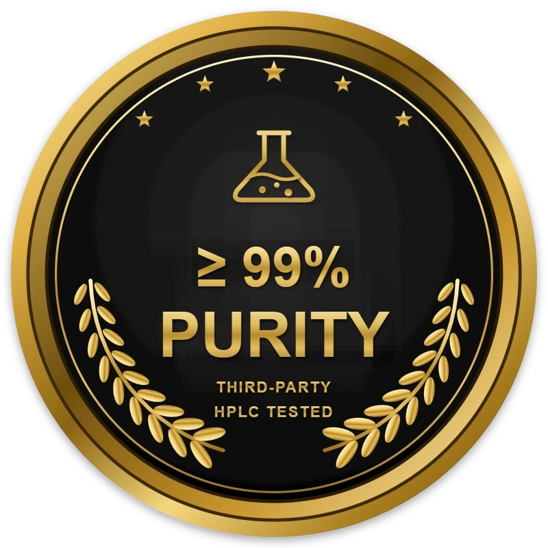 Purity 99 percent or greater HPLC tested seal