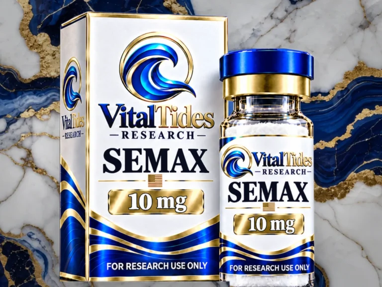 Vital Tides Neuropeptide Research research peptides: Semax 10 mg box and vial